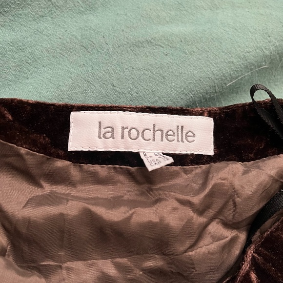 brown crushed velvet maxi skirt - Picture 2 of 3